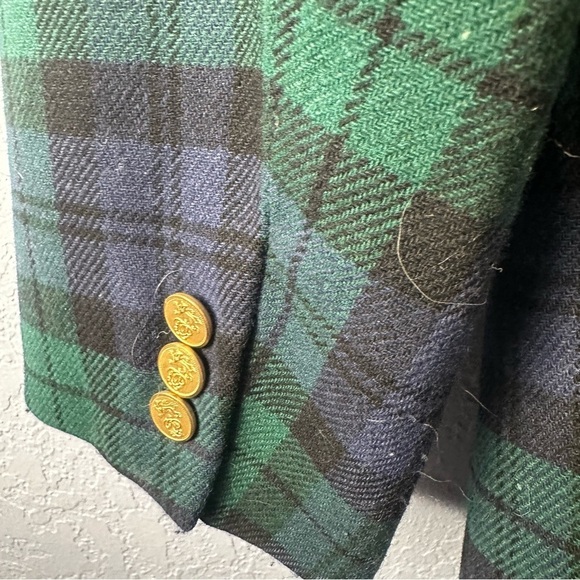 Brooks Brothers Vintage Women’s Plaid Wool Blend Blazer 12 Jacket Made in USA - Picture 7 of 9